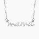Mama Nameplate Necklace Sterling Silver or Gold